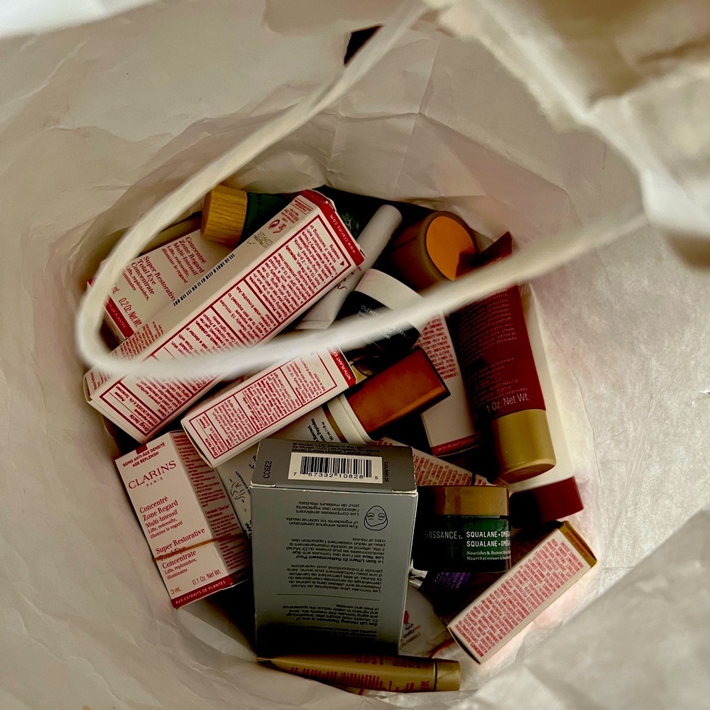 Buy one and get two free “plus-sized” samples from my grab bag, or my dad bag.